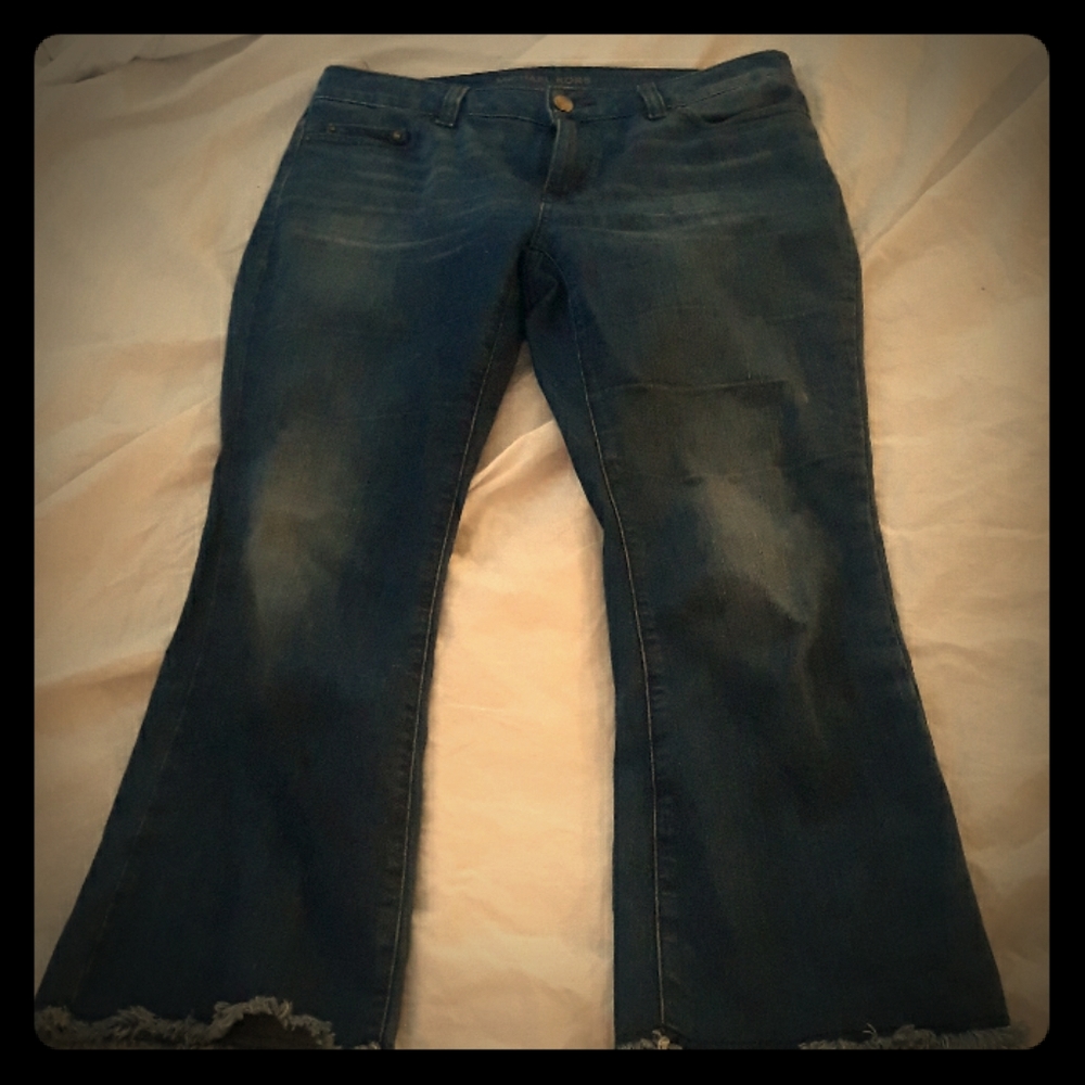 Michael Kors high-waisted cropped jeans